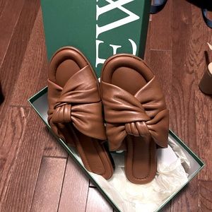 J Crew Leather Sandals just bought-worn 2X..can’t wear to office no open toe